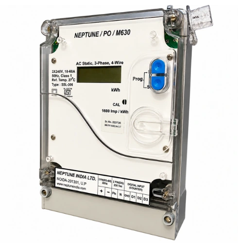 M630 Prepaid Energy Meter powered by Neptune for smart prepaid electricity metering, remote recharge, energy monitoring, and residential, commercial and industrial applications.