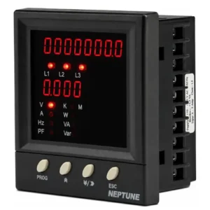 M304 Multi-Function Energy Meter with RS485 Modbus communication for monitoring voltage, current, power, energy consumption, and electrical parameters in industrial applications.