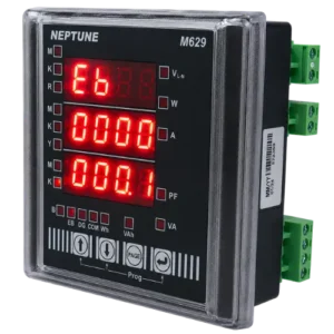 M629 3 Phase Prepaid Electricity Meter by Neptune for smart prepaid metering, energy monitoring, prepaid billing and three-phase power management in commercial and industrial applications.